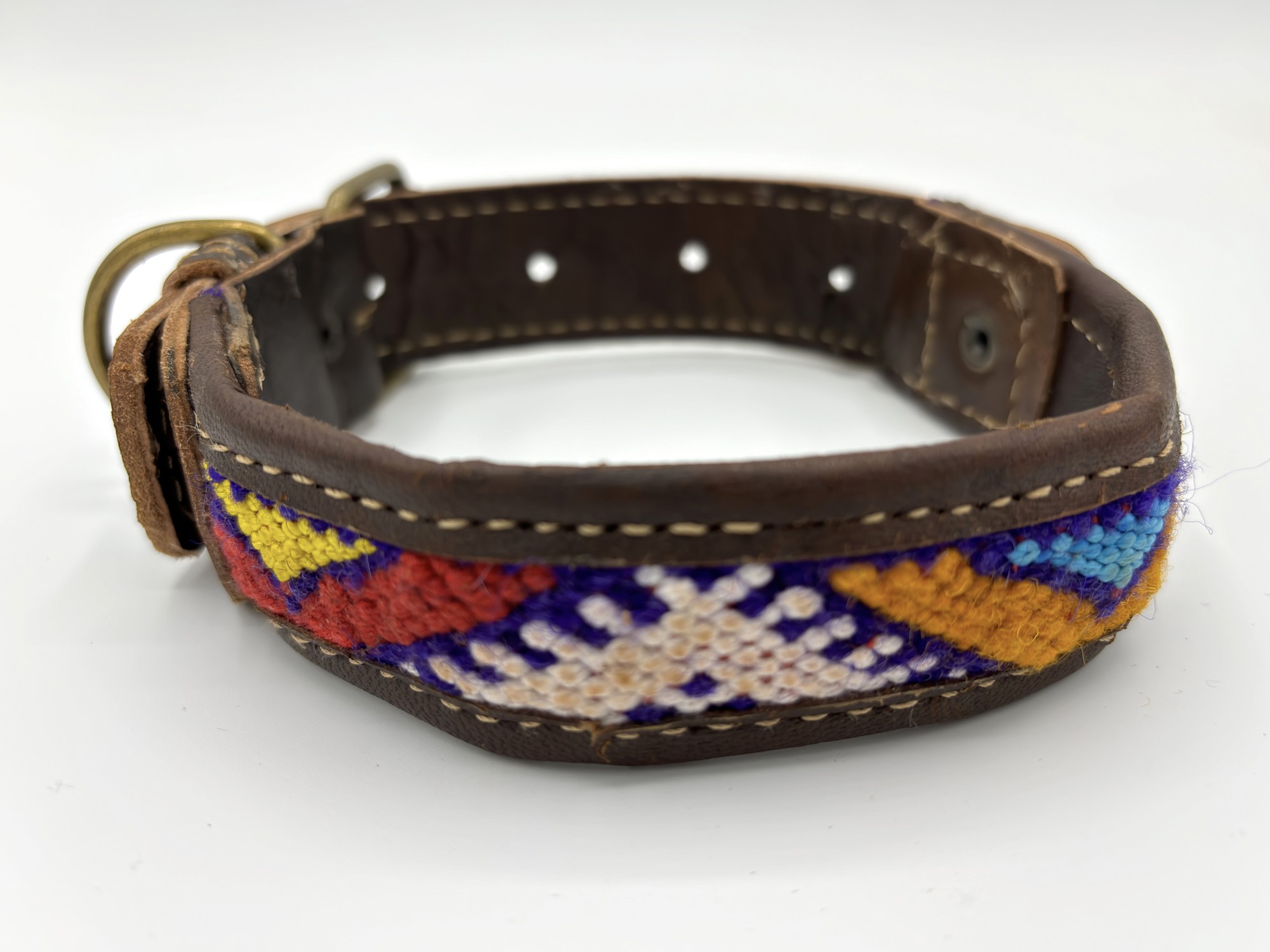 Atlas Adventure collar in violet, saffron and sky blue